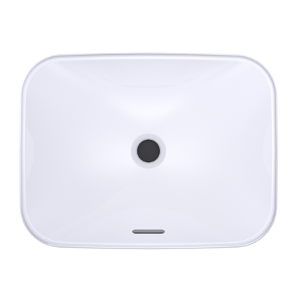 TOTO LT425G#01 Arvina Rectangular 20" Vessel Bathroom Sink With Cefiontect - Cotton White