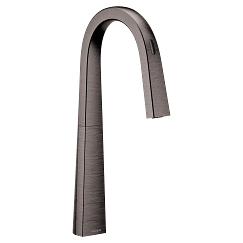 MOEN S70005EV2BLS Nio One-Handle High Arc Pulldown Kitchen Faucet - Black Stainless