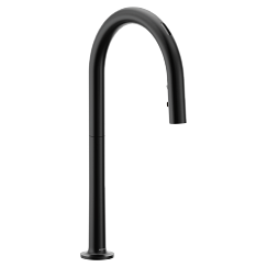 MOEN S70909EV2BL Apphia One-Handle High Arc Pulldown Kitchen Faucet - Matte Black