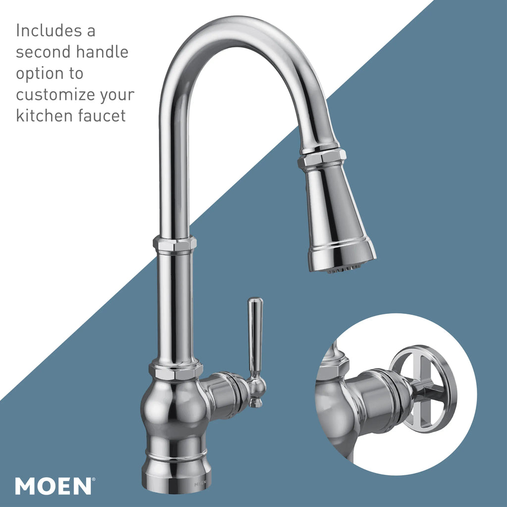MOEN S72003 Paterson One-Handle High Arc Pulldown Kitchen Faucet - Chrome