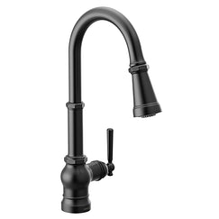 MOEN S72003BL Paterson  One-Handle Pulldown Kitchen Faucet In Matte Black