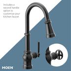 MOEN S72003BL Paterson One-Handle High Arc Pulldown Kitchen Faucet - Matte Black