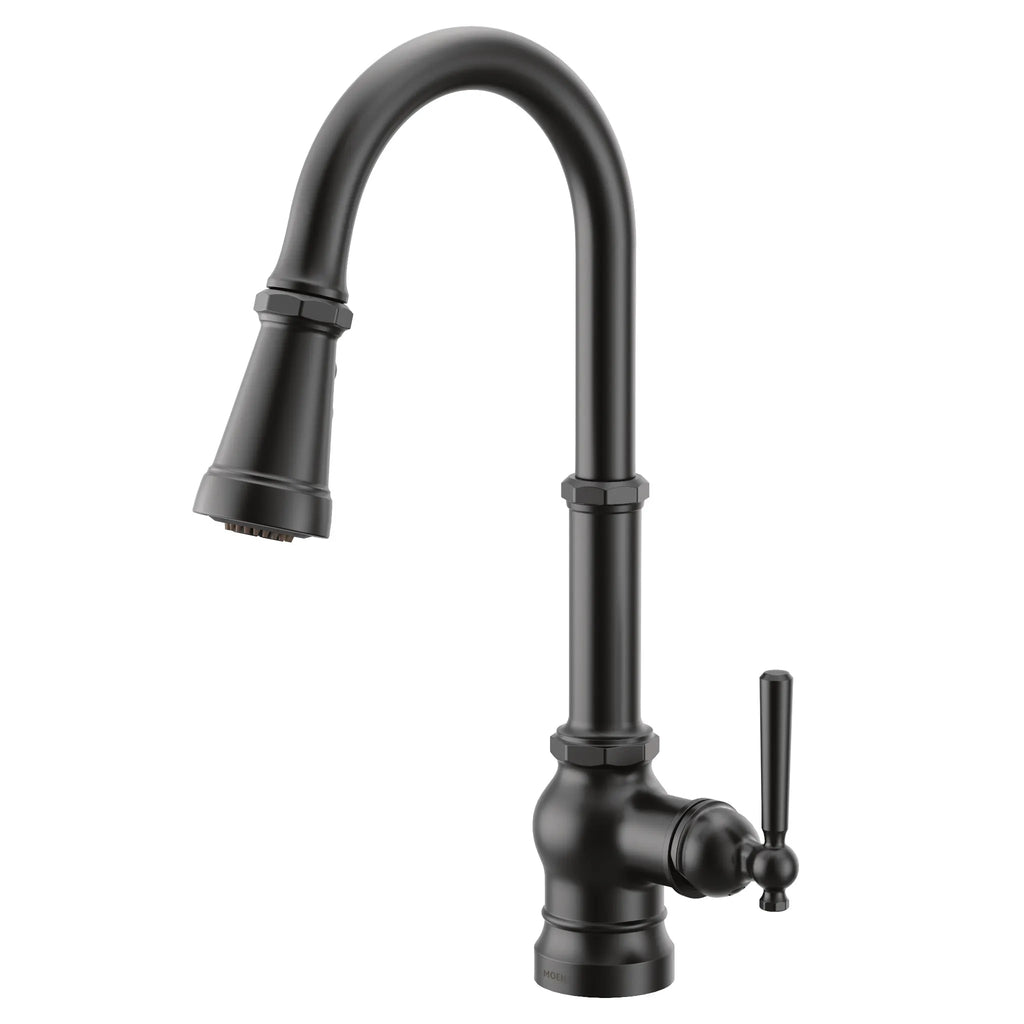 MOEN S72003BL Paterson One-Handle High Arc Pulldown Kitchen Faucet - Matte Black