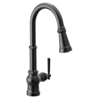 MOEN S72003EV2BL Paterson Motion Control Smart Pulldown Touchless Kitchen Faucet - Matte Black