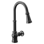 MOEN S72003EV2BL Paterson Motion Control Smart Pulldown Touchless Kitchen Faucet - Matte Black