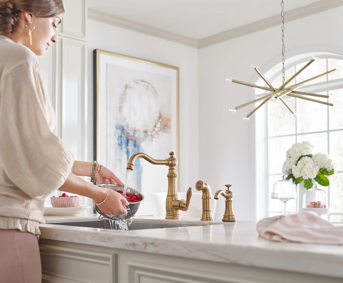 MOEN S5510BG Sip Traditional One-Handle High Arc Beverage Faucet - Brushed Gold