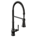 MOEN S72103BL Paterson One-Handle Pre-Rinse Spring Pulldown Kitchen Faucet - Matte Black