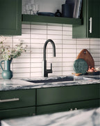 MOEN S72308BLC Sto One-Handle High Arc Pulldown Kitchen Faucet - Matte Black/Chrome