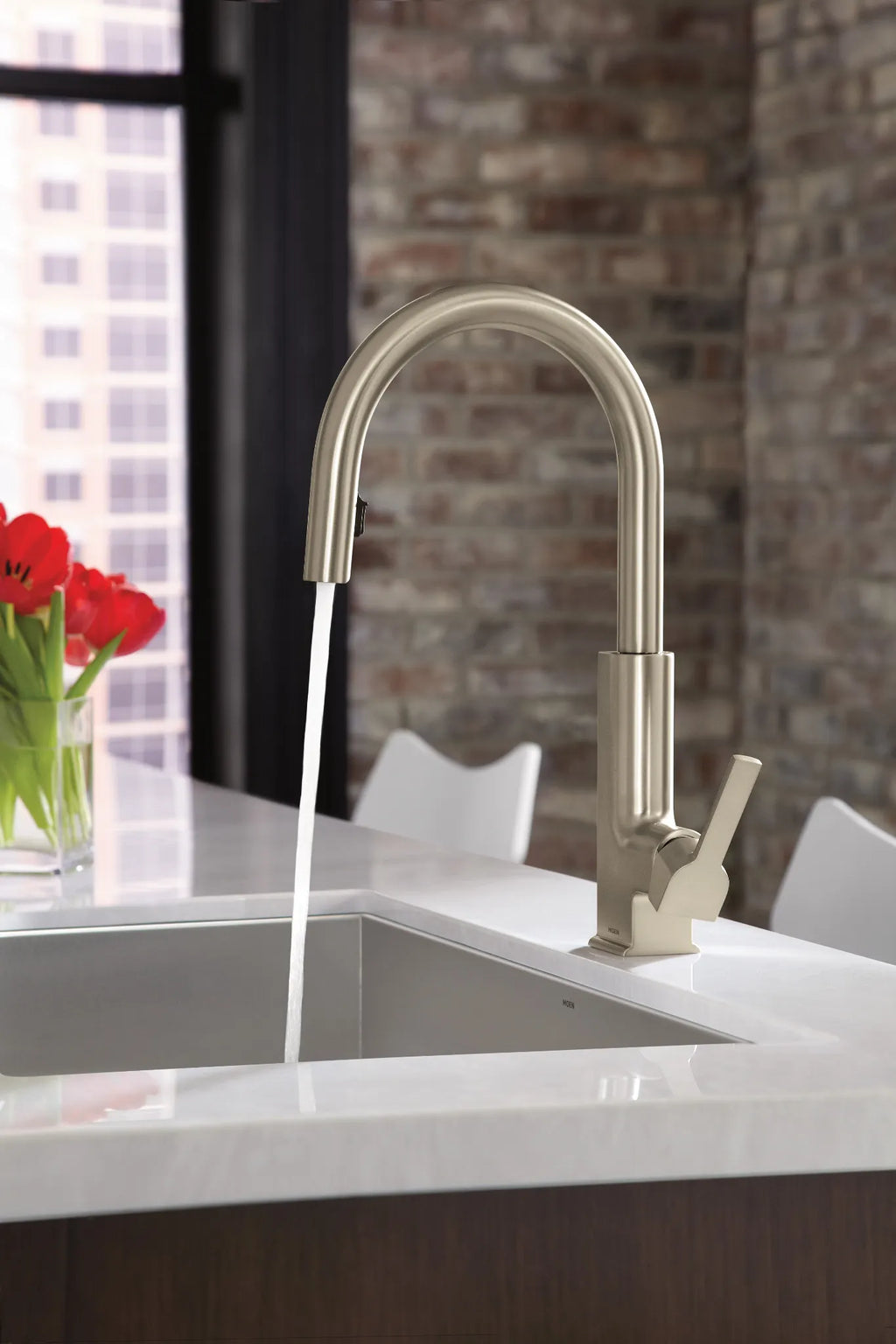 MOEN S72308SRS Sto One-Handle High Arc Pulldown Kitchen Faucet - Spot Resist Stainless