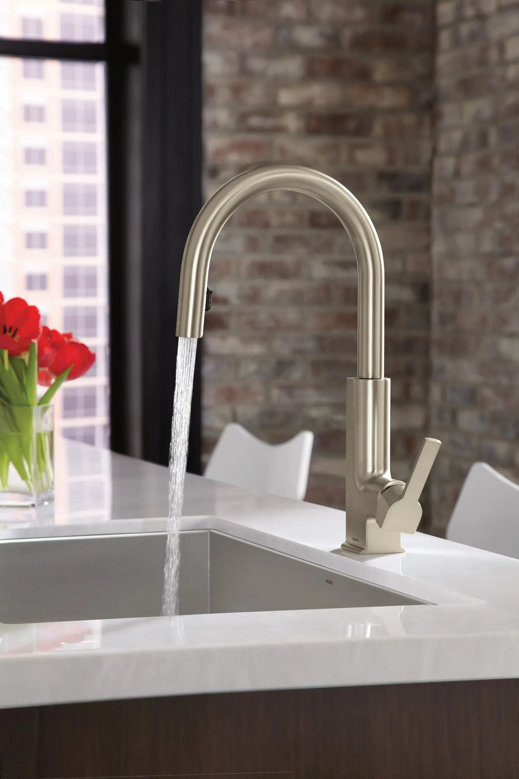 MOEN S72308SRS Sto One-Handle High Arc Pulldown Kitchen Faucet - Spot Resist Stainless