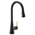 MOEN S7235BL Sinema One-Handle High Arc Pulldown Kitchen Faucet - Matte Black