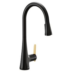 MOEN S7235BL Sinema One-Handle High Arc Pulldown Kitchen Faucet - Matte Black