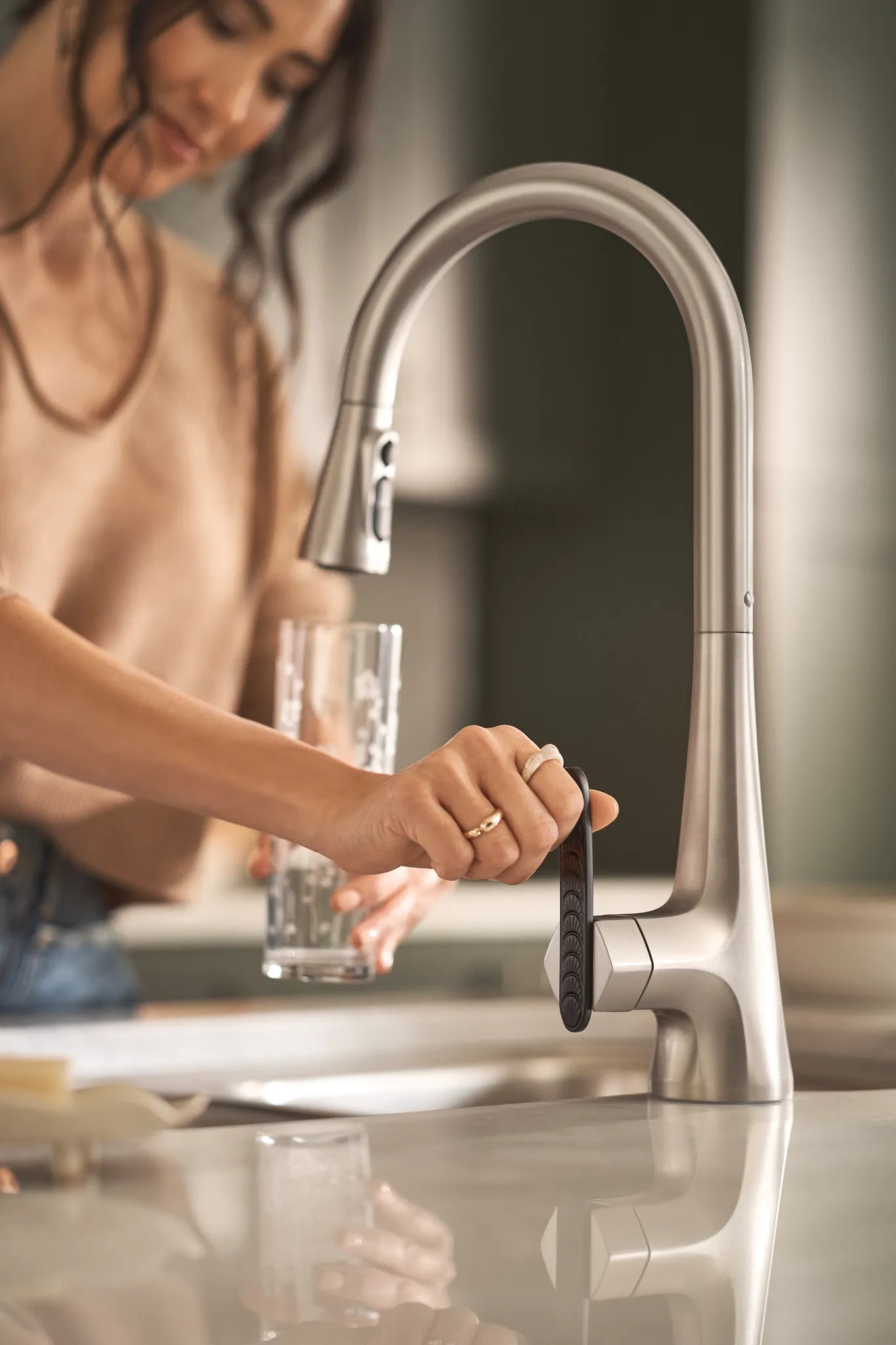 MOEN S7235EV2SRS Sinema Motion Control Smart Pulldown Touchless Kitchen Faucet - Spot Resist Stainless