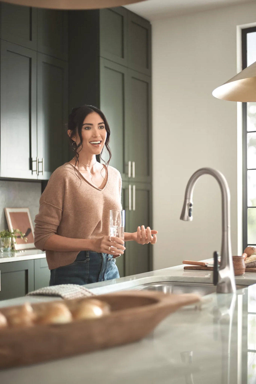 MOEN S7235EV2SRS Sinema Motion Control Smart Pulldown Touchless Kitchen Faucet - Spot Resist Stainless