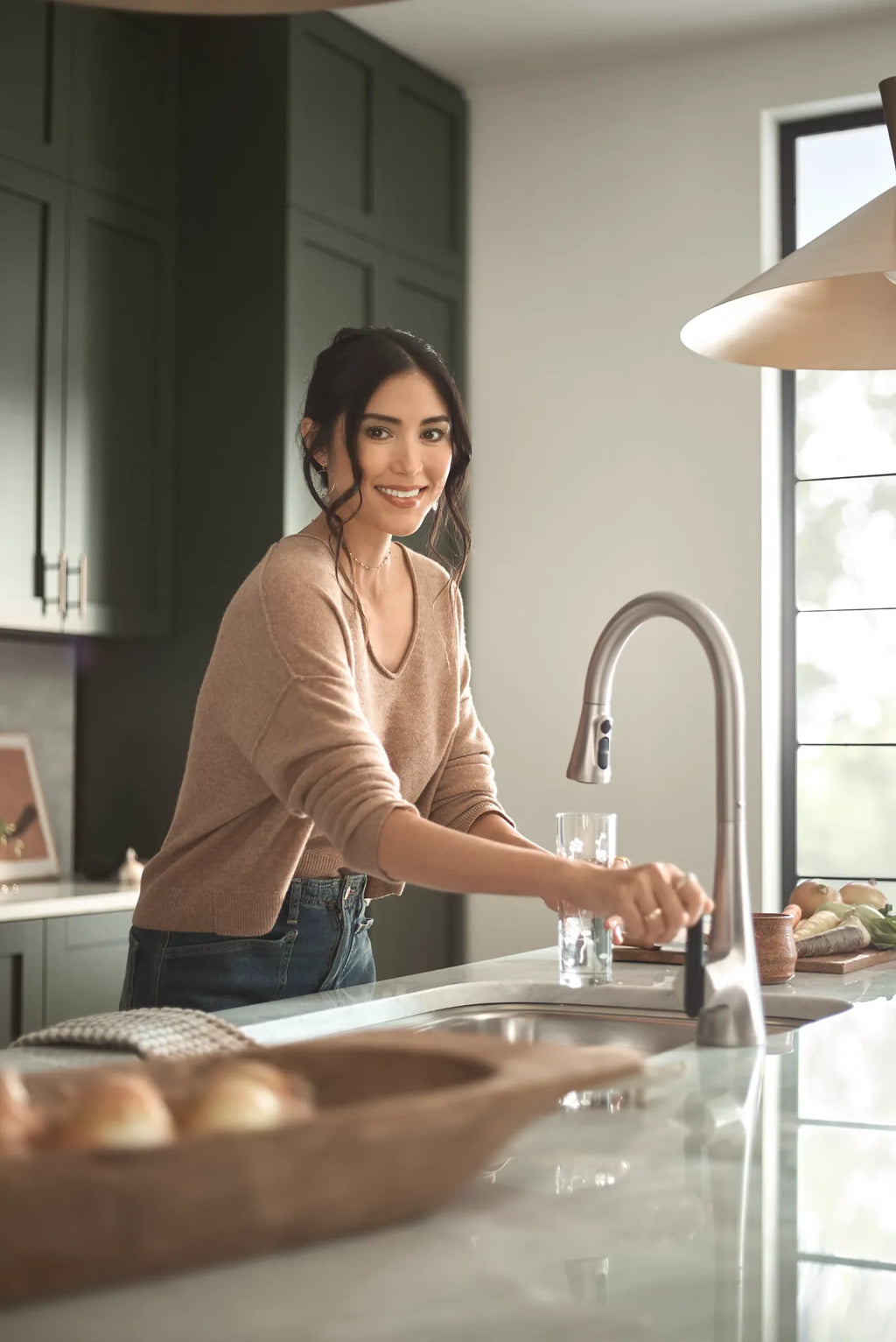 MOEN S7235EV2SRS Sinema Motion Control Smart Pulldown Touchless Kitchen Faucet - Spot Resist Stainless