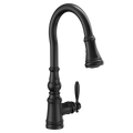 MOEN S73004BL Weymouth One-Handle High Arc Pulldown Kitchen Faucet - Matte Black