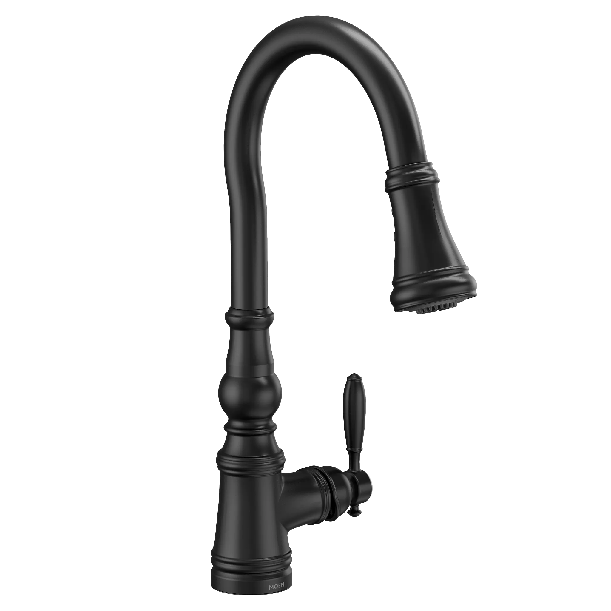 MOEN S73004BL Weymouth One-Handle High Arc Pulldown Kitchen Faucet - Matte Black