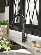 MOEN S73004BL Weymouth One-Handle High Arc Pulldown Kitchen Faucet - Matte Black