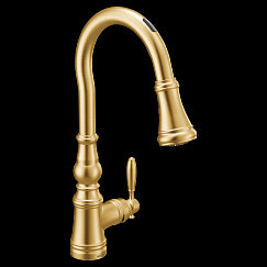 MOEN S73004EV2BG Weymouth  One-Handle Pulldown Kitchen Faucet In Brushed Gold