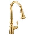 MOEN S73004EV2BG Weymouth Motion Control Smart Pulldown Touchless Kitchen Faucet - Brushed Gold
