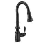 MOEN S73004EV2BL Weymouth Motion Control Smart Pulldown Touchless Kitchen Faucet - Matte Black