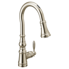 MOEN S73004EV2NL Weymouth Motion Control Smart Pulldown Touchless Kitchen Faucet - Polished Nickel