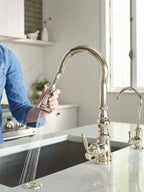 MOEN S73004NL Weymouth One-Handle High Arc Pulldown Kitchen Faucet - Polished Nickel