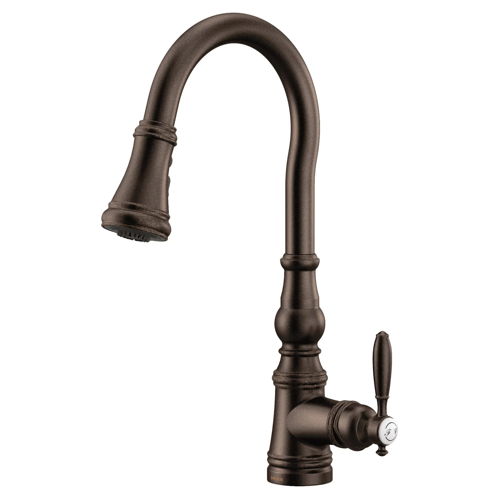 MOEN S73004ORB Weymouth One-Handle High Arc Pulldown Kitchen Faucet - Oil Rubbed Bronze