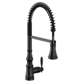 MOEN S73104BL Weymouth One-Handle Pre-Rinse Spring Pulldown Kitchen Faucet - Matte Black