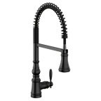 MOEN S73104BL Weymouth One-Handle Pre-Rinse Spring Pulldown Kitchen Faucet - Matte Black