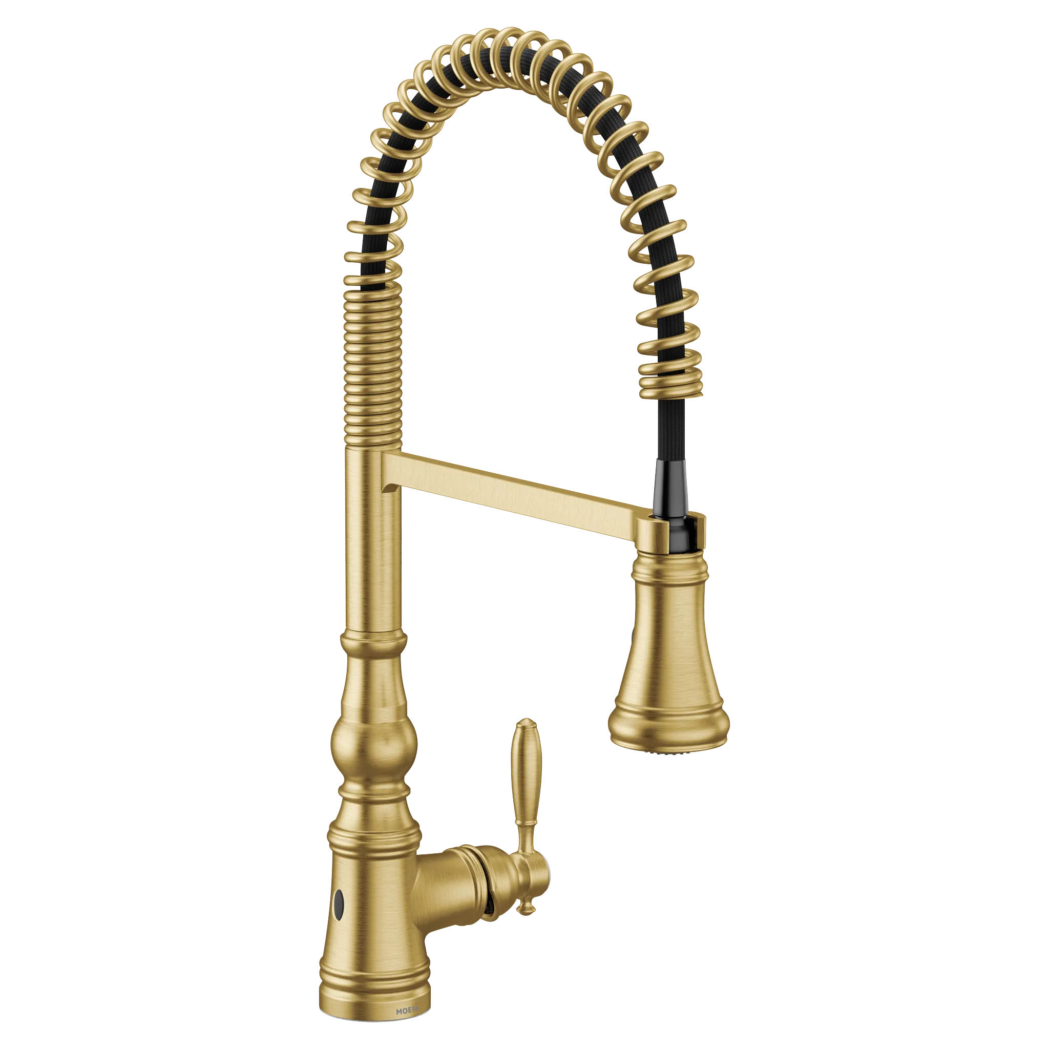 MOEN S73104EWBG Weymouth Motionsense Wave One-Handle Pre-Rinse Spring Touchless Kitchen Faucet - Brushed Gold