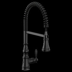 MOEN S73104EWBL Weymouth  One-Handle Kitchen Faucet In Matte Black