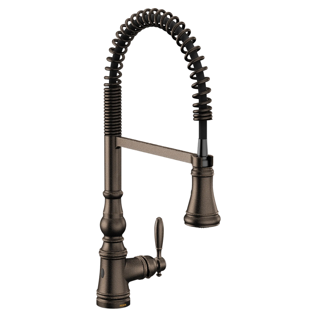 MOEN S73104EWORB Weymouth Motionsense Wave One-Handle Pre-Rinse Spring Touchless Kitchen Faucet - Oil Rubbed Bronze
