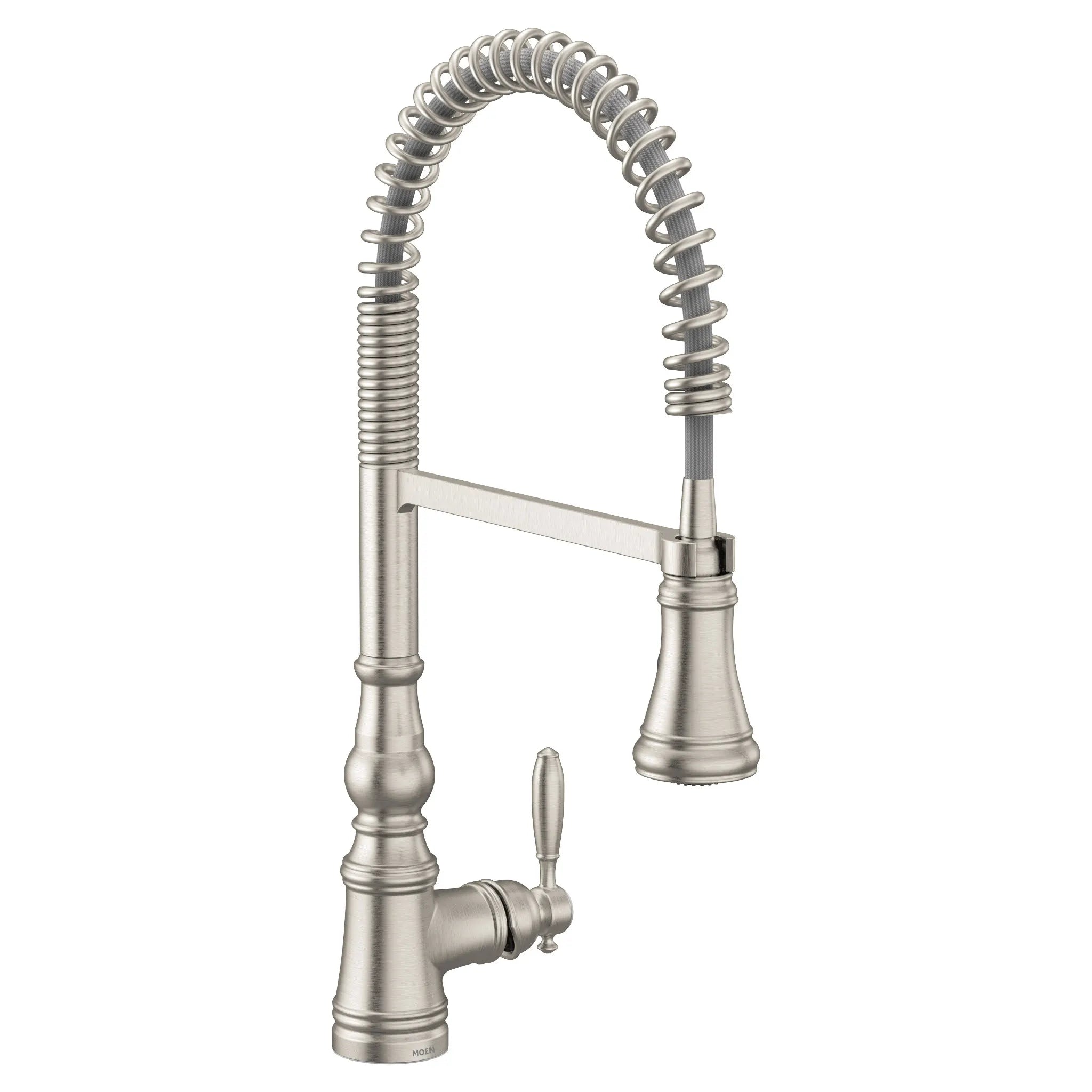 MOEN S73104SRS Weymouth One-Handle Pre-Rinse Spring Pulldown Kitchen Faucet - Spot Resist Stainless