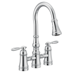 MOEN S73204 Weymouth Two-Handle High Arc Pulldown Kitchen Faucet - Chrome