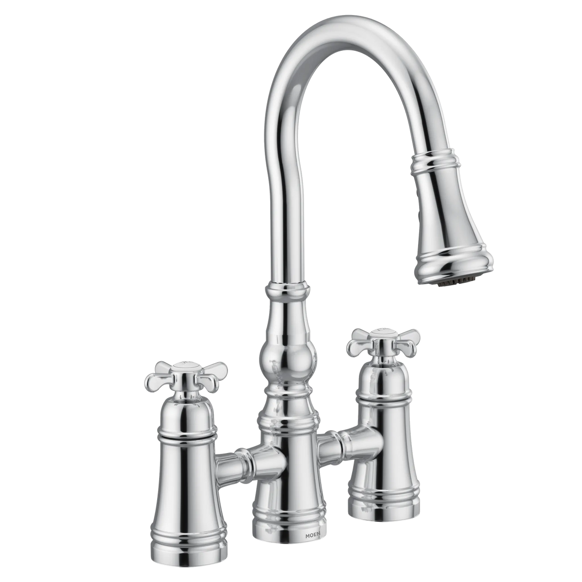 MOEN S73204 Weymouth Two-Handle High Arc Pulldown Kitchen Faucet - Chrome