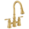 MOEN S73204BG Weymouth Two-Handle High Arc Pulldown Kitchen Faucet - Brushed Gold