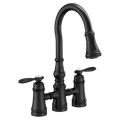 MOEN S73204BL Weymouth Two-Handle High Arc Pulldown Kitchen Faucet - Matte Black