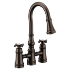MOEN S73204ORB Weymouth Two-Handle High Arc Pulldown Kitchen Faucet - Oil Rubbed Bronze