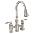 MOEN S73204SRS Weymouth Two-Handle High Arc Pulldown Kitchen Faucet - Spot Resist Stainless