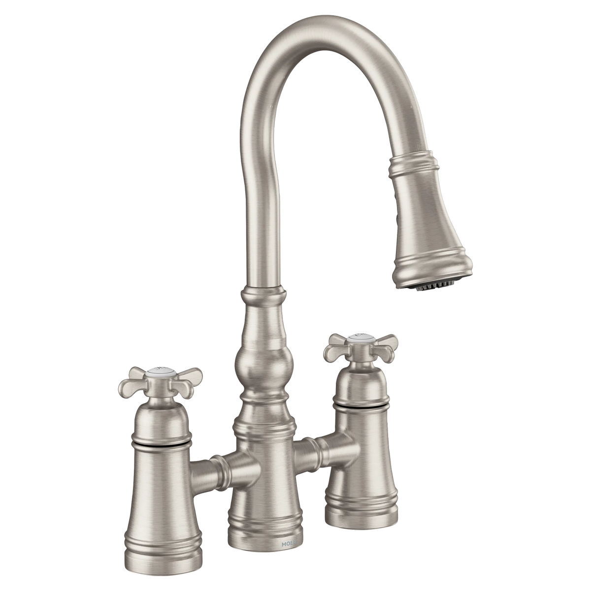 MOEN S73204SRS Weymouth Two-Handle High Arc Pulldown Kitchen Faucet - Spot Resist Stainless