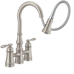 MOEN S73204SRS Weymouth Two-Handle High Arc Pulldown Kitchen Faucet - Spot Resist Stainless