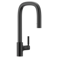 MOEN S74001BL Tenon One-Handle High Arc Pulldown Kitchen Faucet - Matte Black