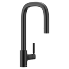 MOEN S74001BL Tenon One-Handle High Arc Pulldown Kitchen Faucet - Matte Black