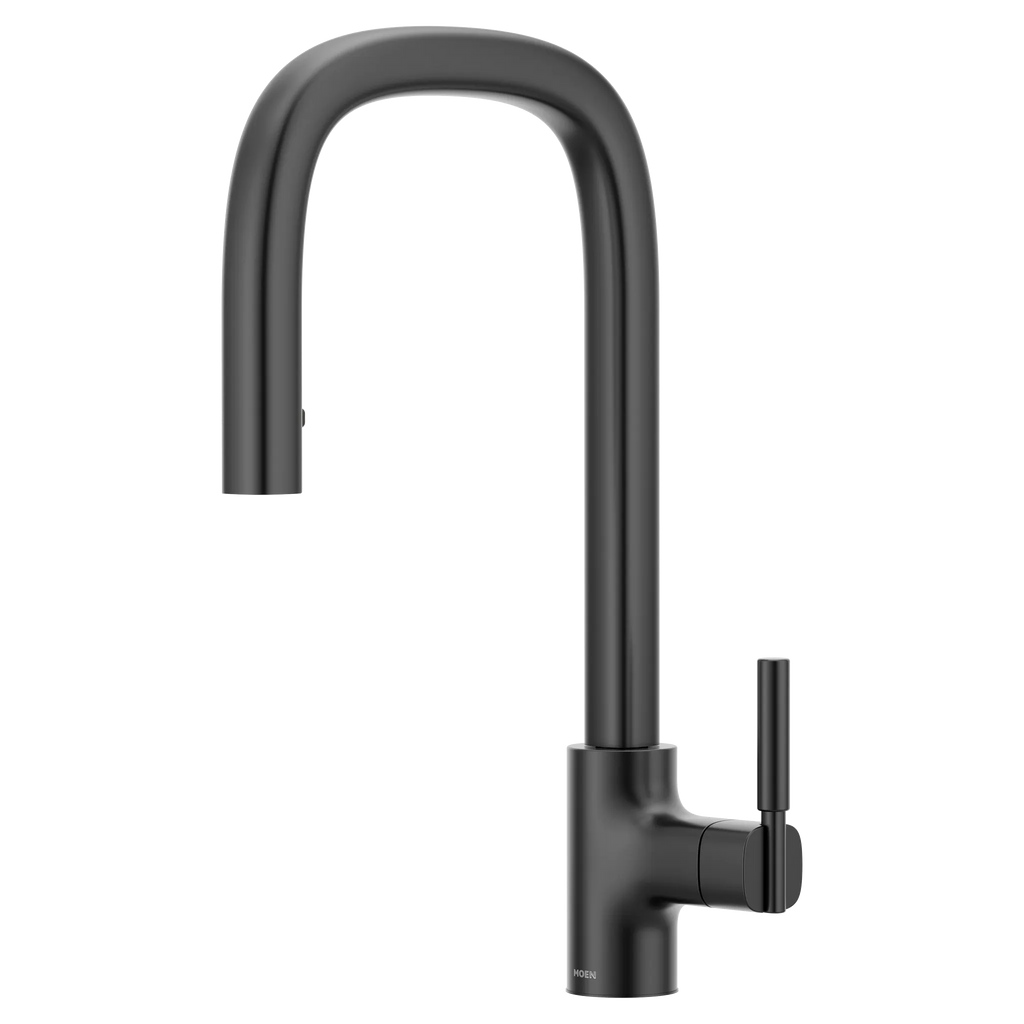 MOEN S74001BL Tenon One-Handle High Arc Pulldown Kitchen Faucet - Matte Black