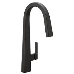 MOEN S75005BL Nio One-Handle High Arc Pulldown Kitchen Faucet - Matte Black