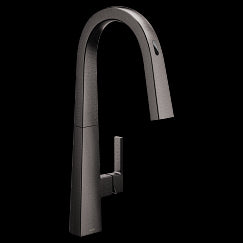 MOEN S75005EV2BLS Nio  One-Handle Pulldown Kitchen Faucet In Black Stainless