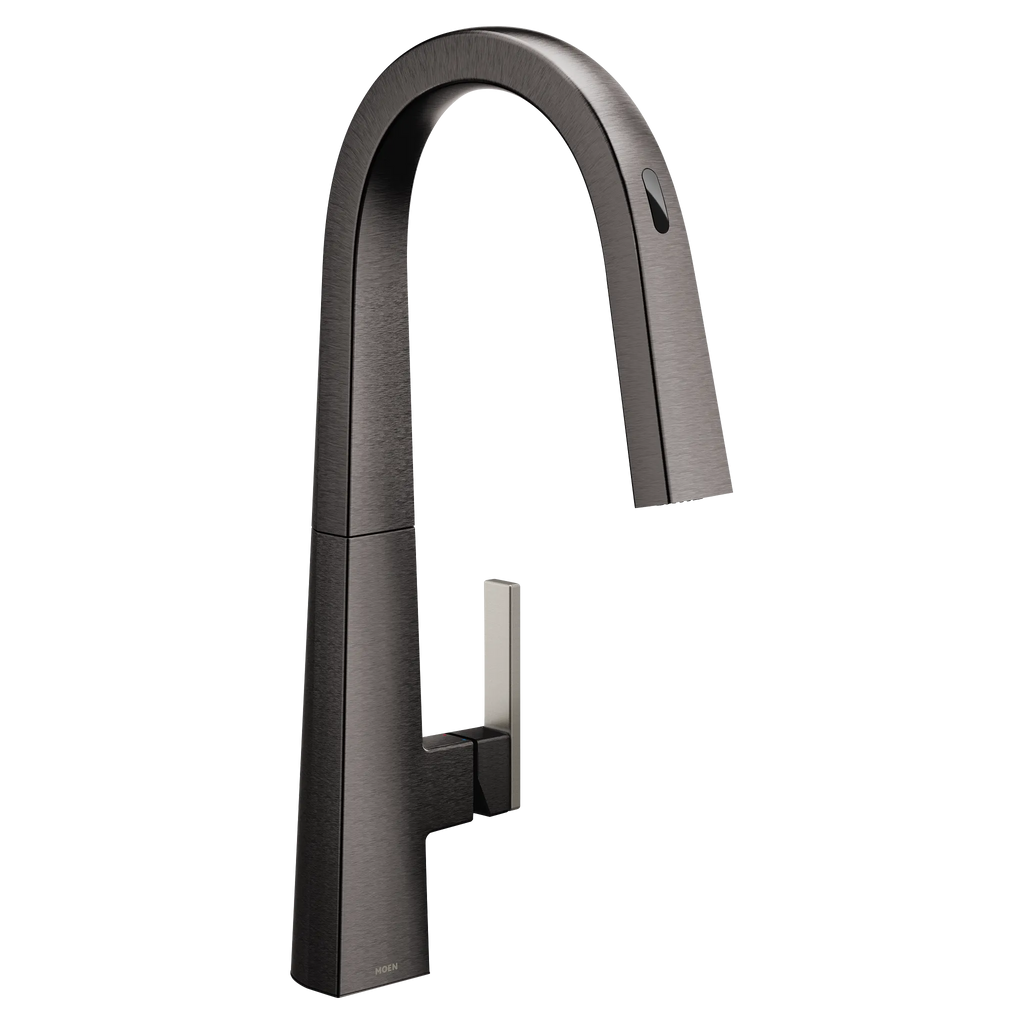 MOEN S75005EV2BLS Nio  One-Handle Pulldown Kitchen Faucet In Black Stainless