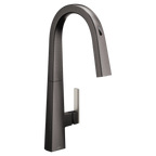 MOEN S75005EV2BLS Nio  One-Handle Pulldown Kitchen Faucet In Black Stainless