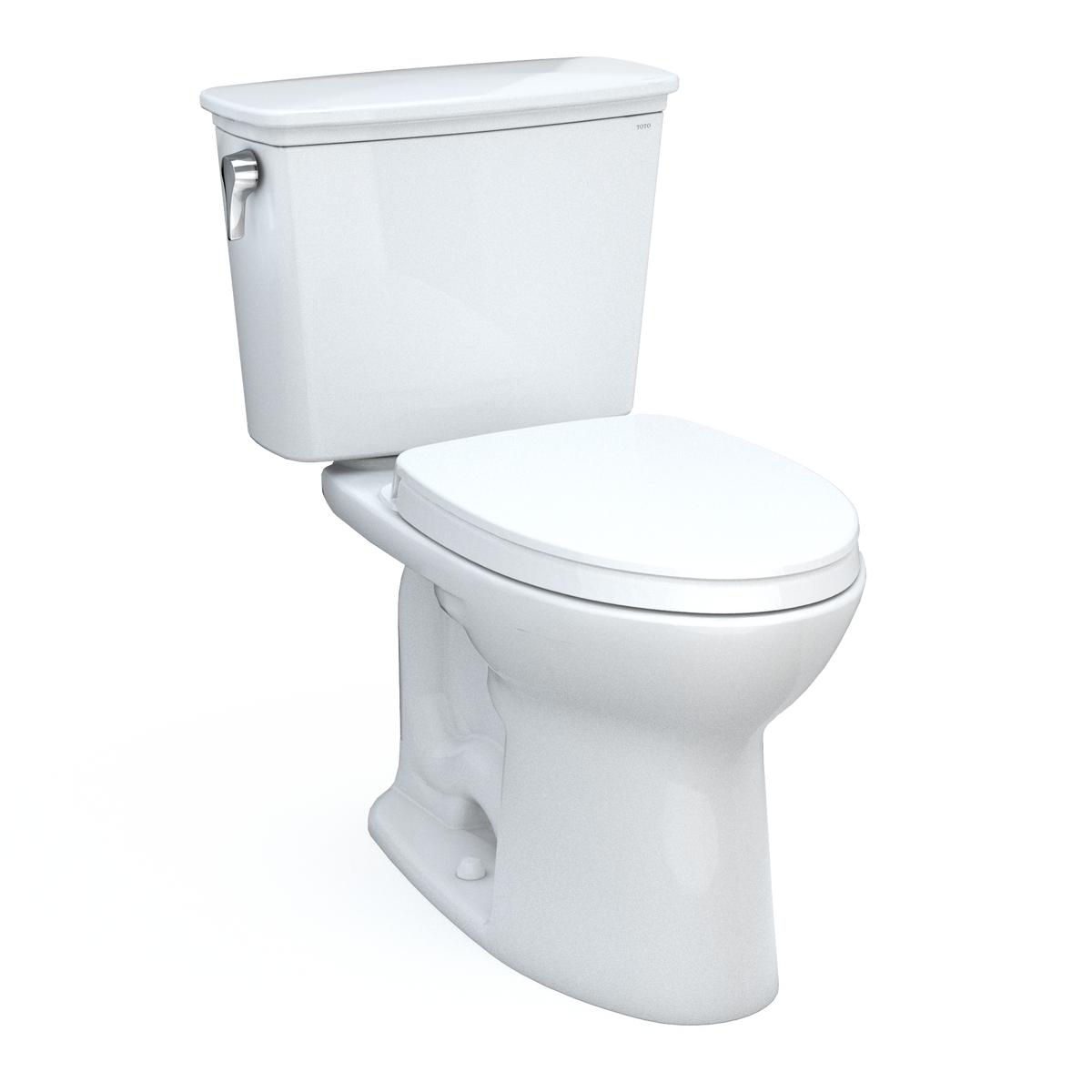 TOTO CST786CEFG#01 Drake Transitional Two-Piece Elongated 1.28 Gpf Universal Height Tornado Flush Toilet With Cefiontect - Cotton White